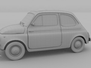 rusty fiat 500 nuova Model 3D