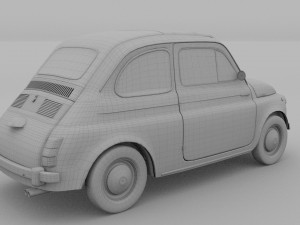 rusty fiat 500 nuova Model 3D
