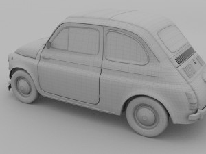 rusty fiat 500 nuova Model 3D