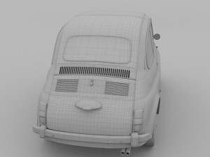 rusty fiat 500 nuova Model 3D