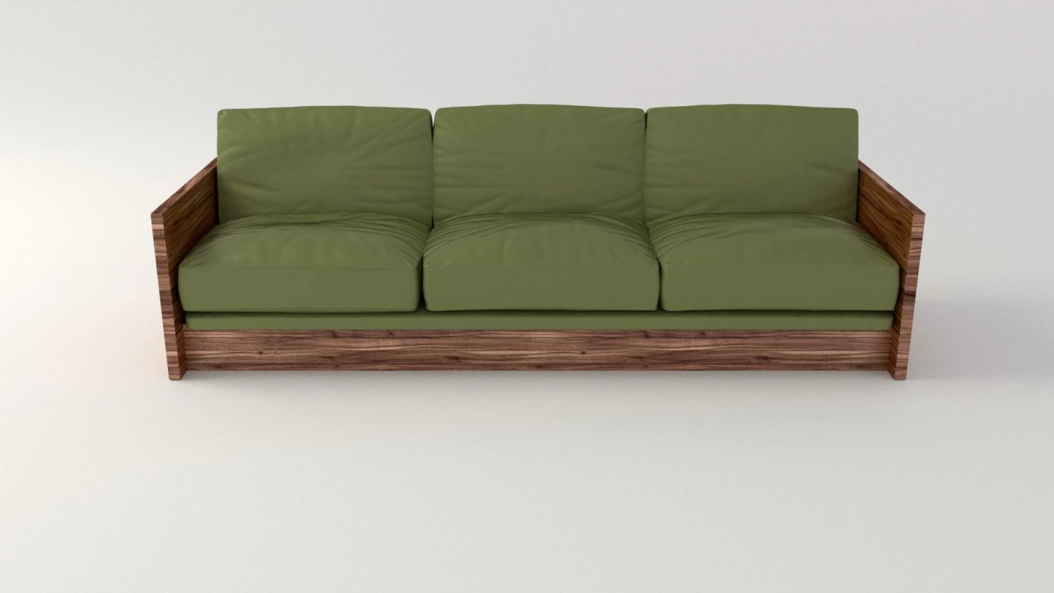 olive sofa 3D Model .c4d .max .obj .3ds .fbx .stl .blend 