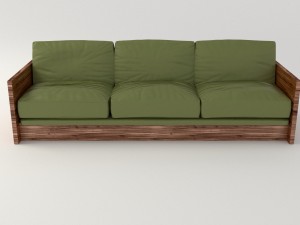 olive sofa Modelo 3D