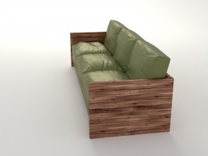 olive sofa 3D Model