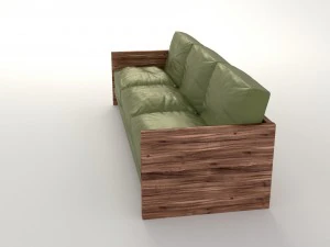 olive sofa 3D Model