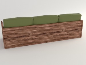 olive sofa 3D Model
