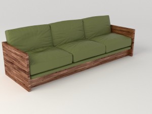 olive sofa 3D Model