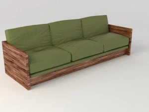 olive sofa 3D Model
