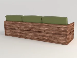 olive sofa 3D Model
