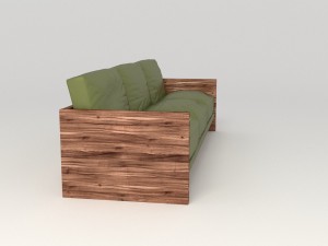 olive sofa 3D Model