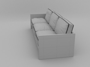 olive sofa 3D Model