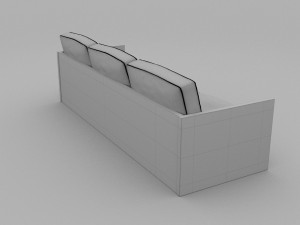 olive sofa 3D Model