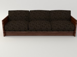 retro cloth sofa 3D Model