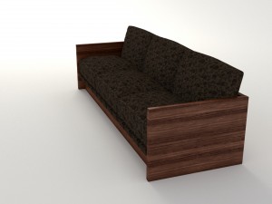 retro cloth sofa 3D Model