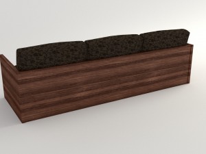 retro cloth sofa 3D Model