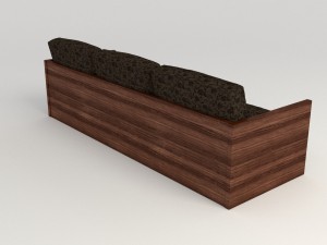 retro cloth sofa 3D Model