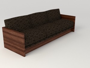 retro cloth sofa 3D Model