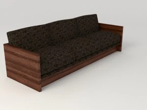 retro cloth sofa 3D Model