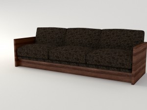 retro cloth sofa 3D Model