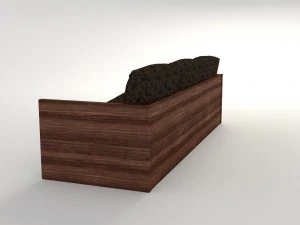 retro cloth sofa 3D Model