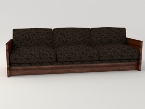 retro cloth sofa 3D Model