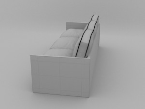 retro cloth sofa 3D Model