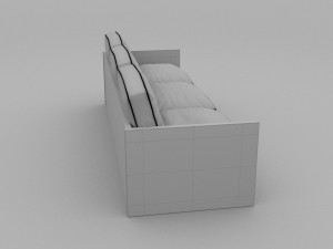 retro cloth sofa 3D Model