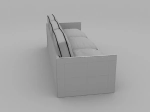 retro cloth sofa 3D Model