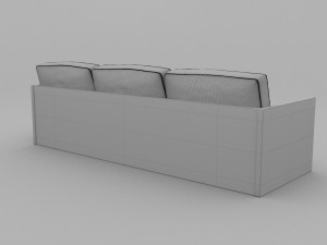 retro cloth sofa 3D Model