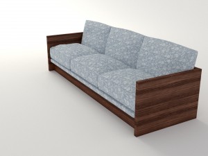 retro sofa Model 3D