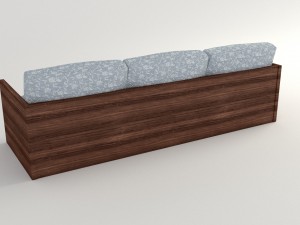 retro sofa Model 3D