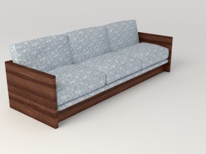 retro sofa Model 3D