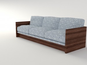 retro sofa Model 3D