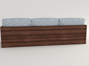retro sofa Model 3D