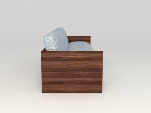 retro sofa Model 3D