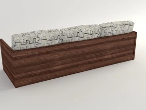 divano dal modello moderno Modello 3D