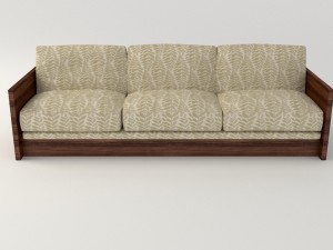 plant pattern couch 3D Model