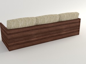plant pattern couch 3Dモデル