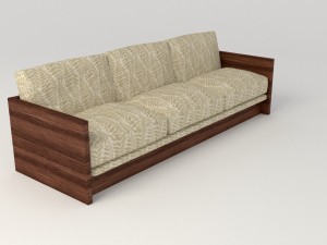 plant pattern couch 3Dモデル