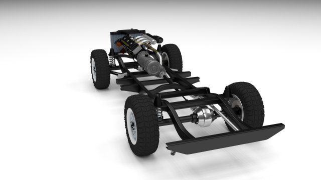 offroad truck chassis Modello 3D .c4d .max .obj .3ds .fbx .stl .blend 