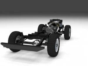 offroad truck chassis 3D Model