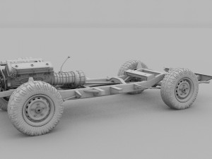 offroad truck chassis Modello 3D