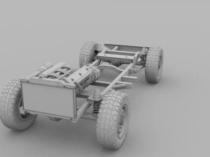 offroad truck chassis 3D Model