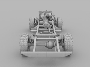 offroad truck chassis Modello 3D