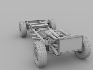offroad truck chassis Modello 3D
