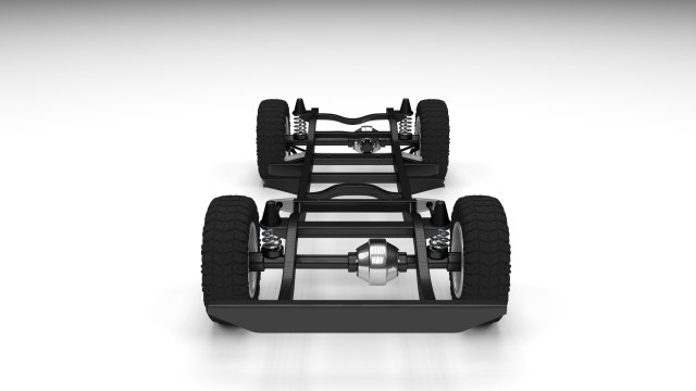 simple offroad chassis 3D Модель .c4d .max .obj .3ds .fbx .stl .blend 