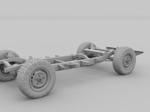 simple offroad chassis 3D Модель