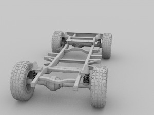 simple offroad chassis 3D Модель