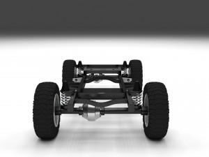 simple offroad chassis 3D Модель