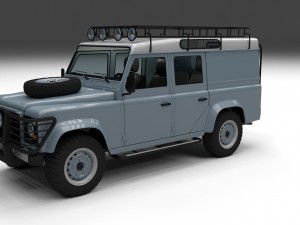 land rover defender 110 utility station wagon w in 3D 模型