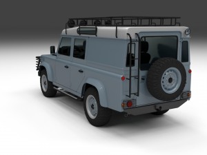 land rover defender 110 utility station wagon w in 3D 模型
